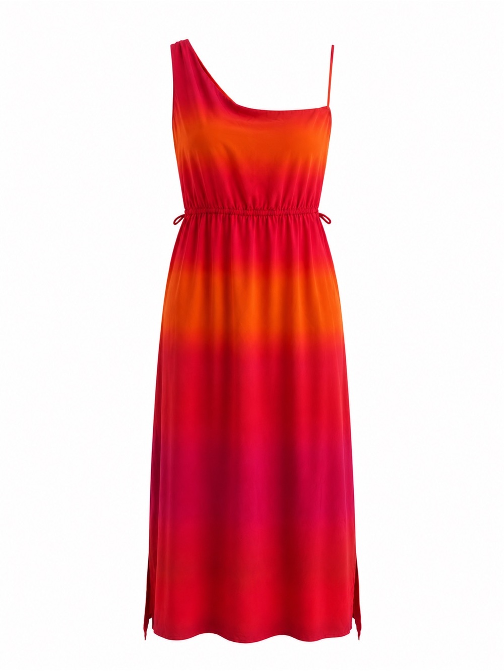 Asymmetric One-Shoulder Gradient Ombre Maxi Dress. Perfect for a Summer Wedding